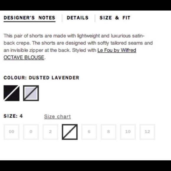 Aritzia Wilfred Lavender Shorts - Picture 9 of 9